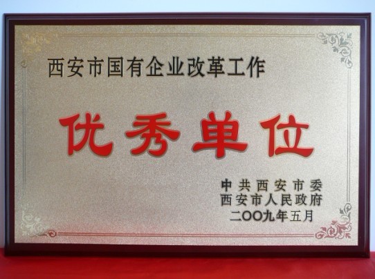 2009年5月，被西安市委、市政府評為西安市國企業(yè)改革工作優(yōu)秀單位